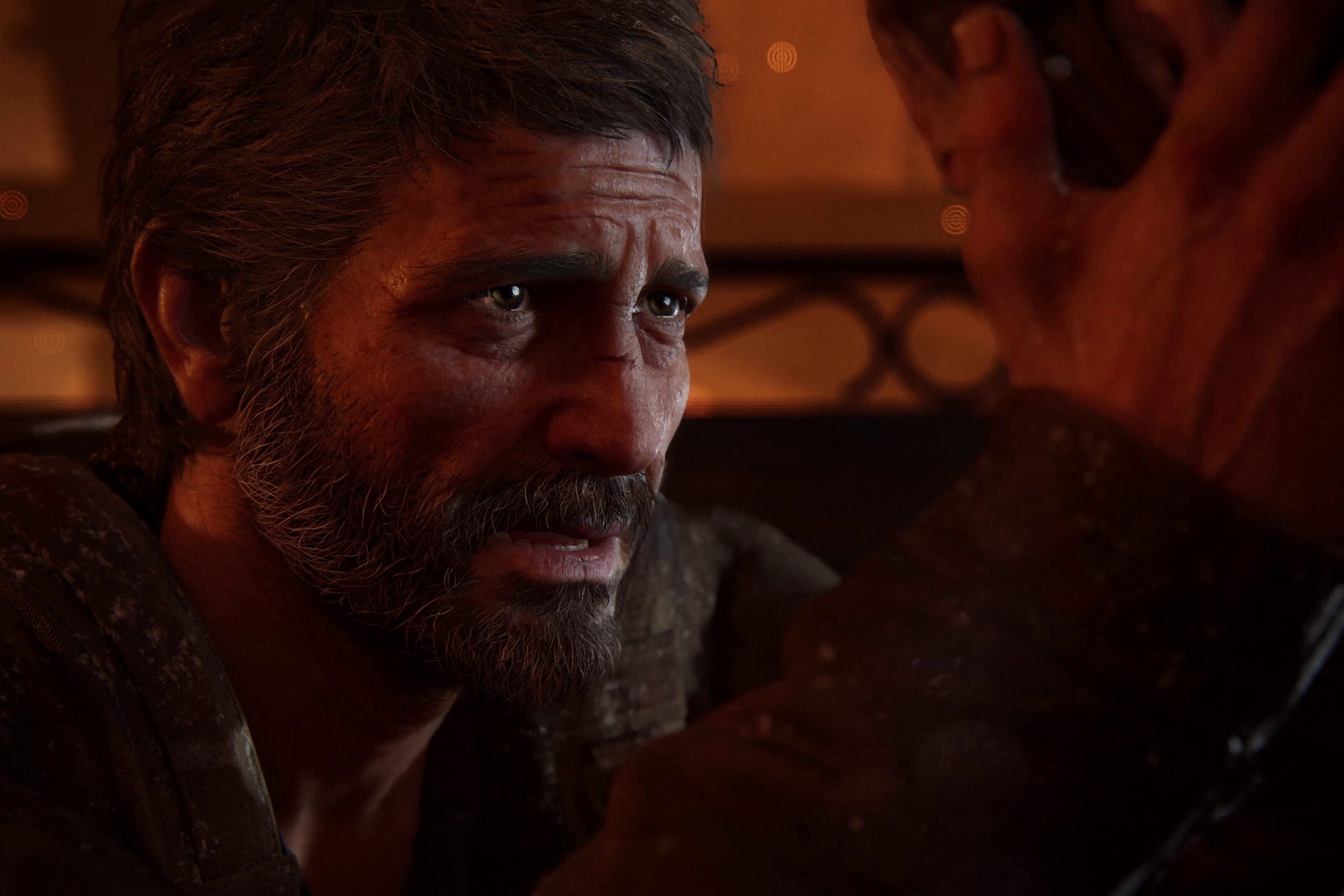 Screenshot from the video game The Last of Us Part 1 showing Joel