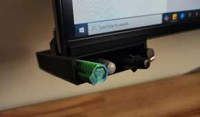 Under monitor pen pencil holder