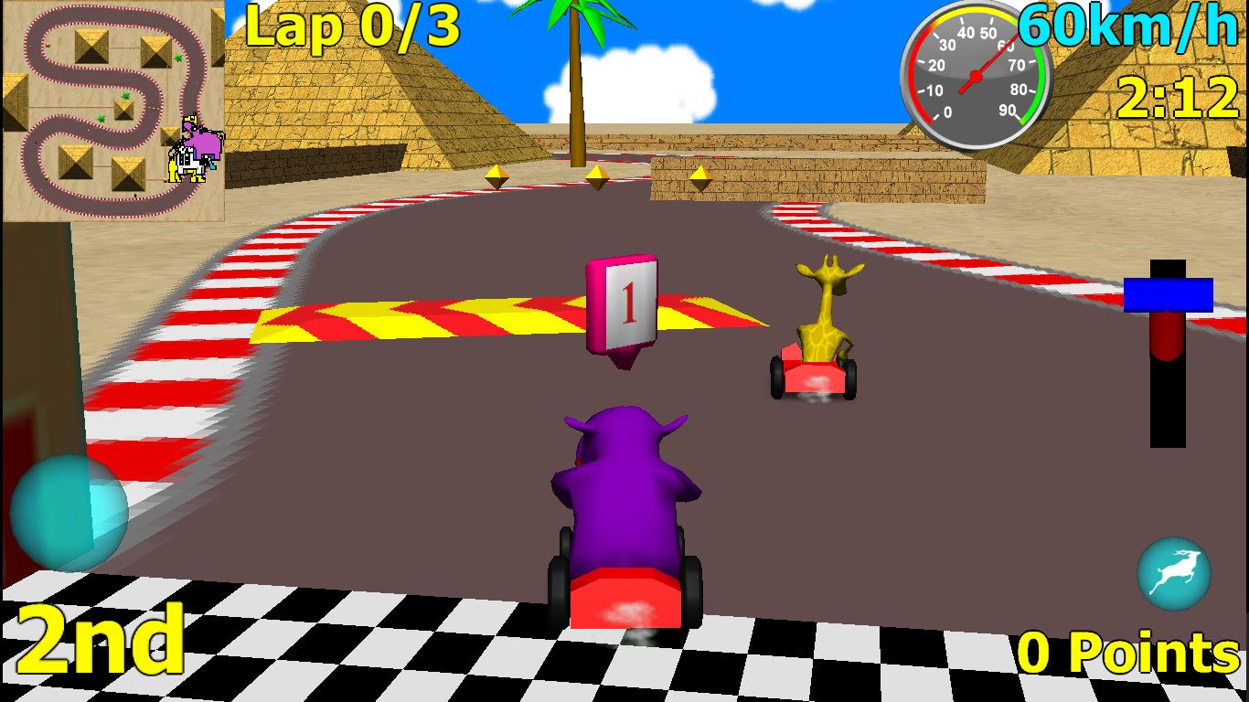 A screenshot from the game Wild Animal Racing