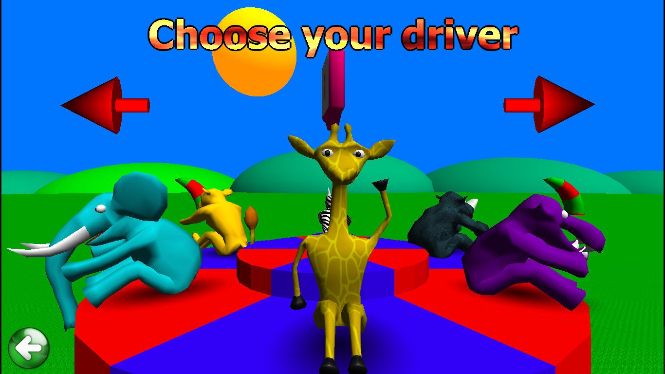 A screenshot from the game Wild Animal Racing