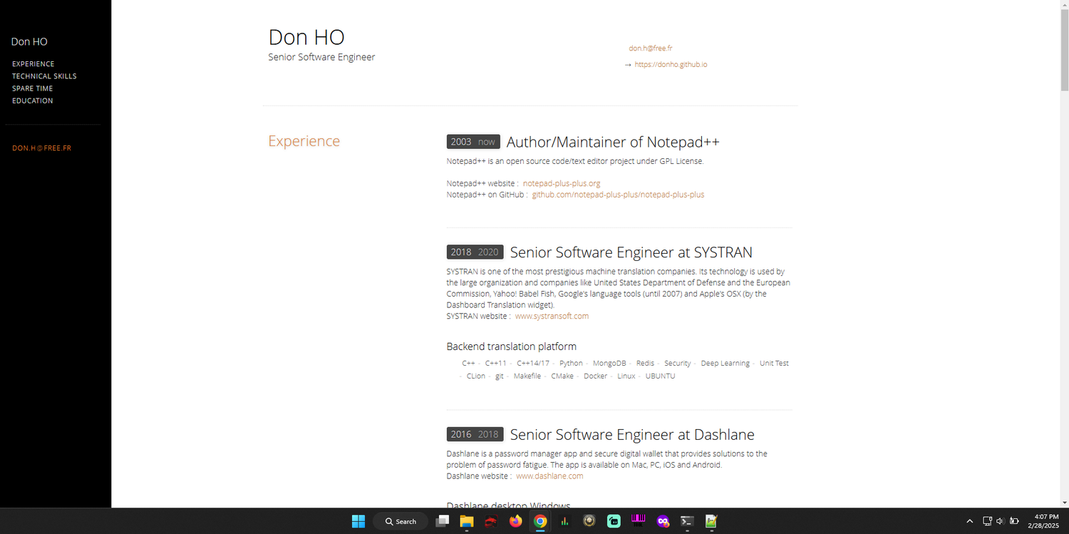 Notepad Plus Plus Don Ho Bio