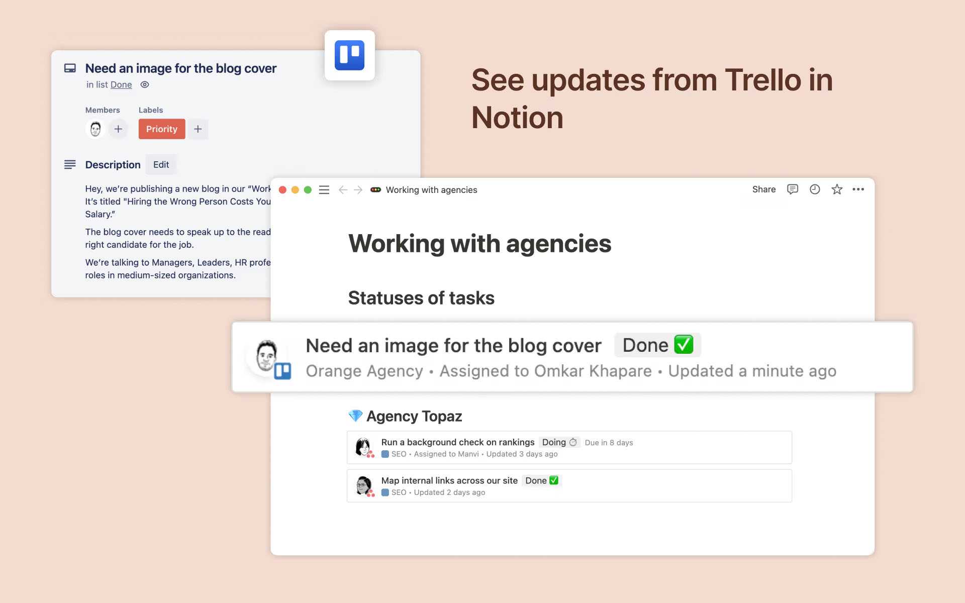 Notion Integrations - Trello