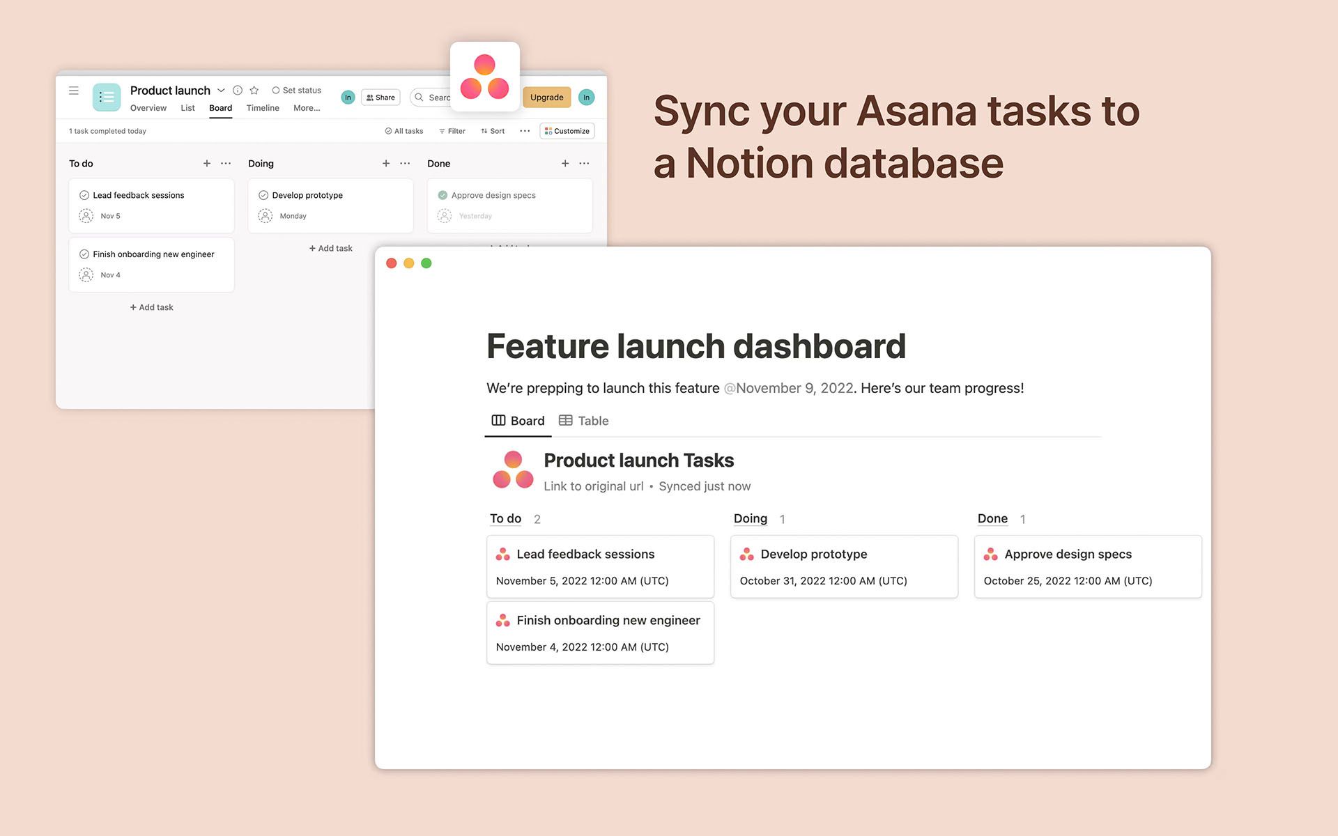 Notion Integrations - Asana