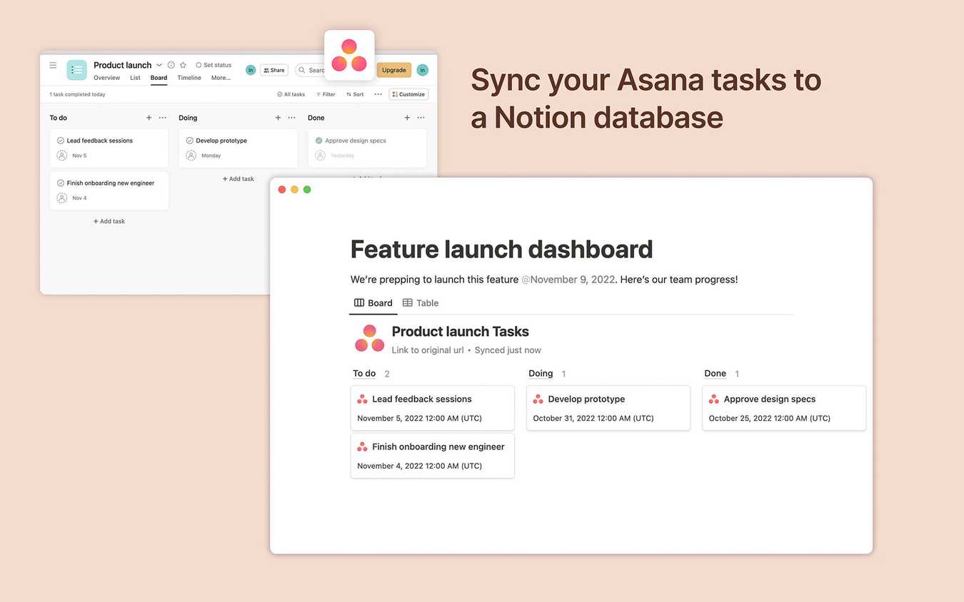 Notion Integrations - Asana
