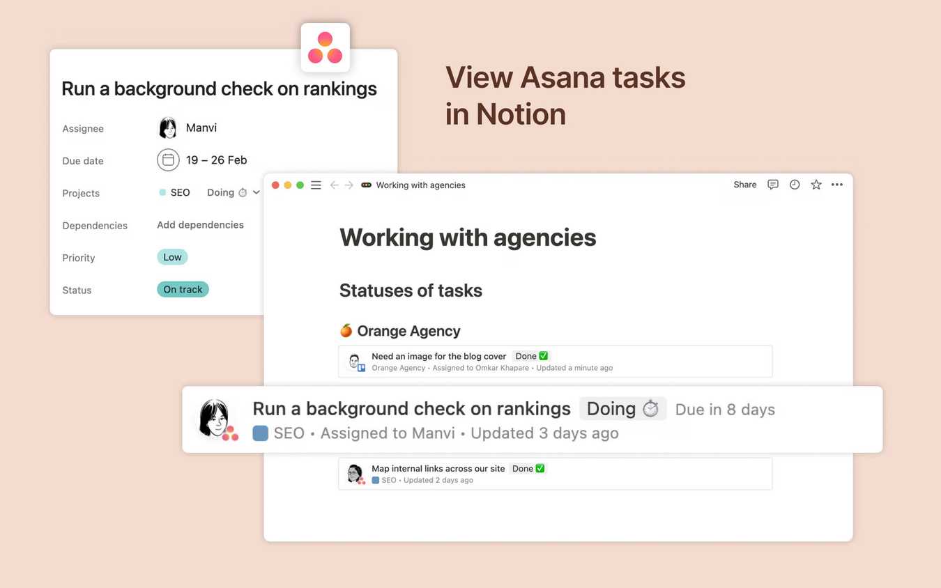 Notion Integrations - Asana