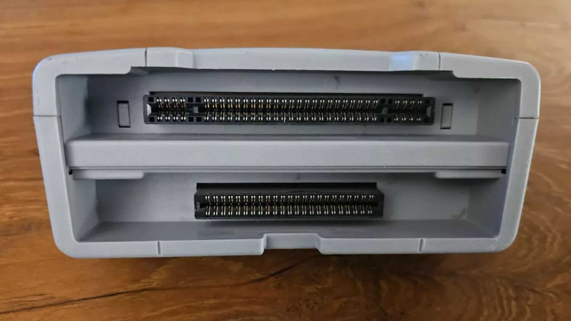 SNES Game Wizard top view of dual slots