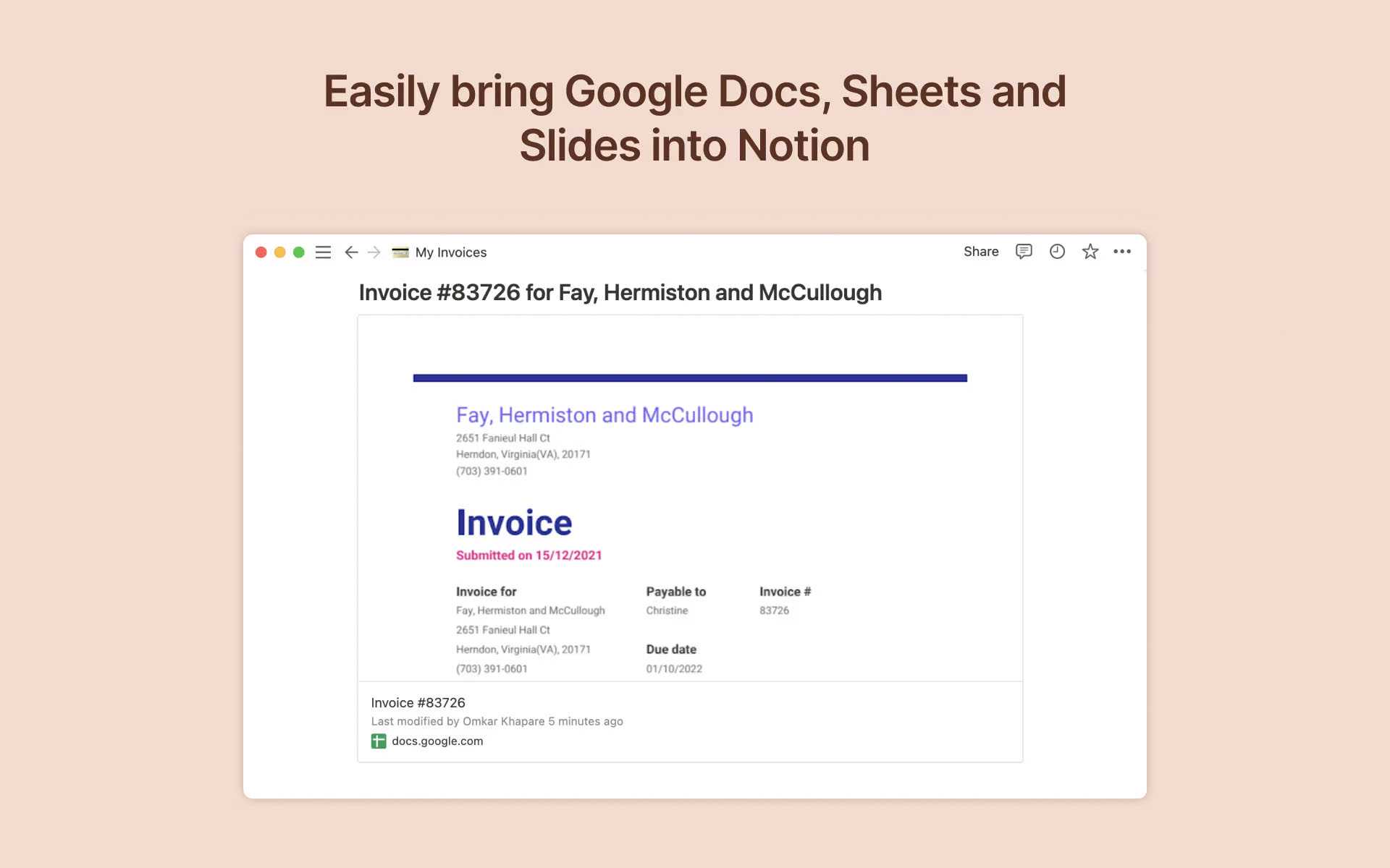 Notion Integrations - Google Drive