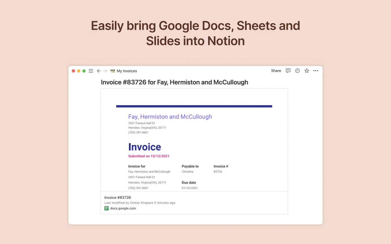 Notion Integrations - Google Drive