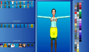 The character creation menu in The Sims