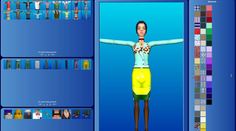 The character creation menu in The Sims