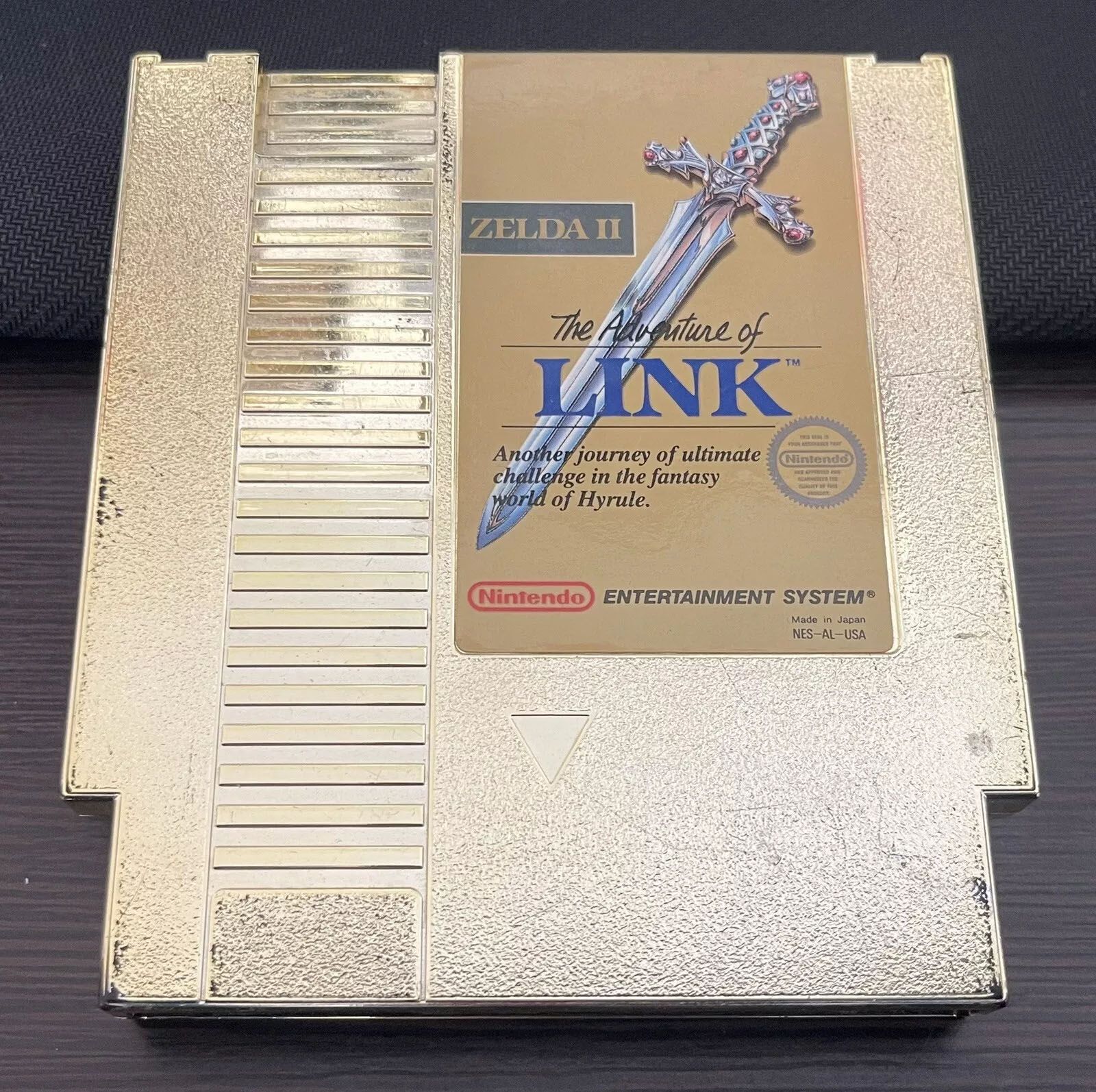 zelda ii the legend of link nes gold cartridge front