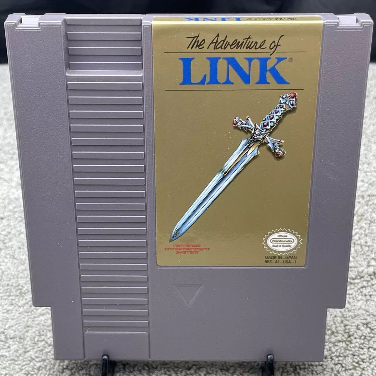 zelda ii the legend of link nes gray cartridge front