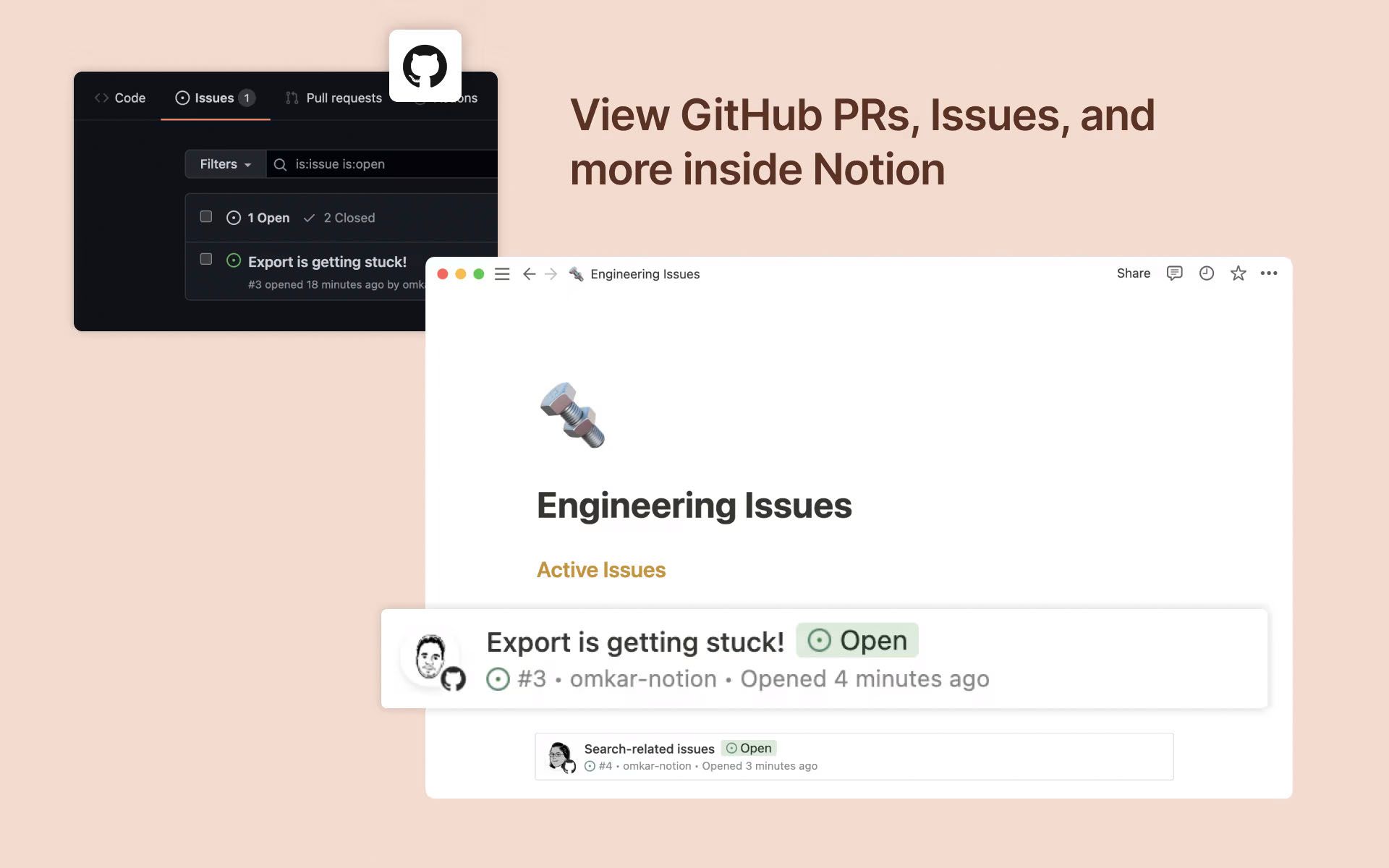 Notion Integrations - Github