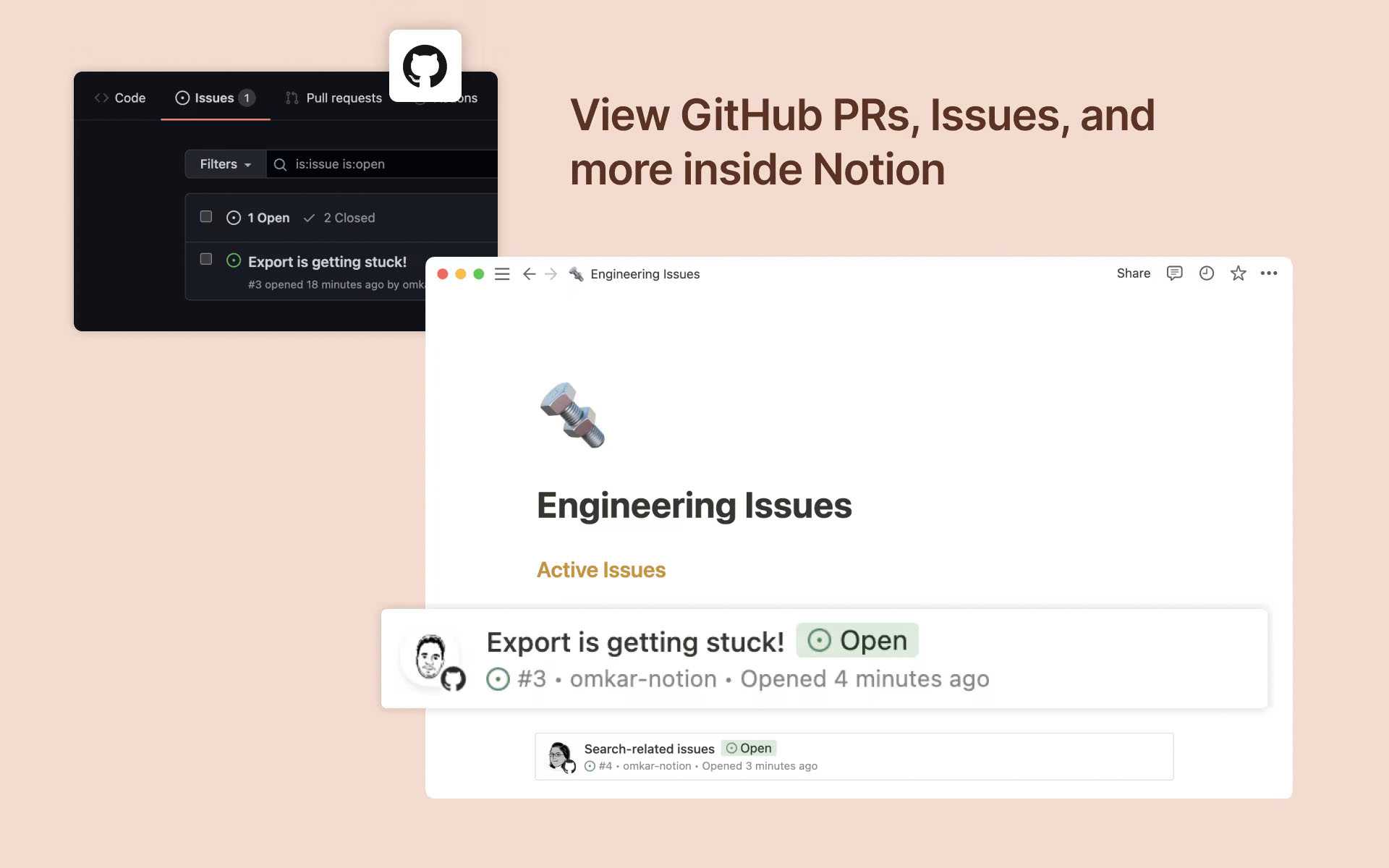 Notion Integrations - Github