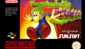 Lemmings SNES game cover art