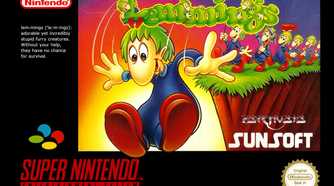 Lemmings SNES game cover art