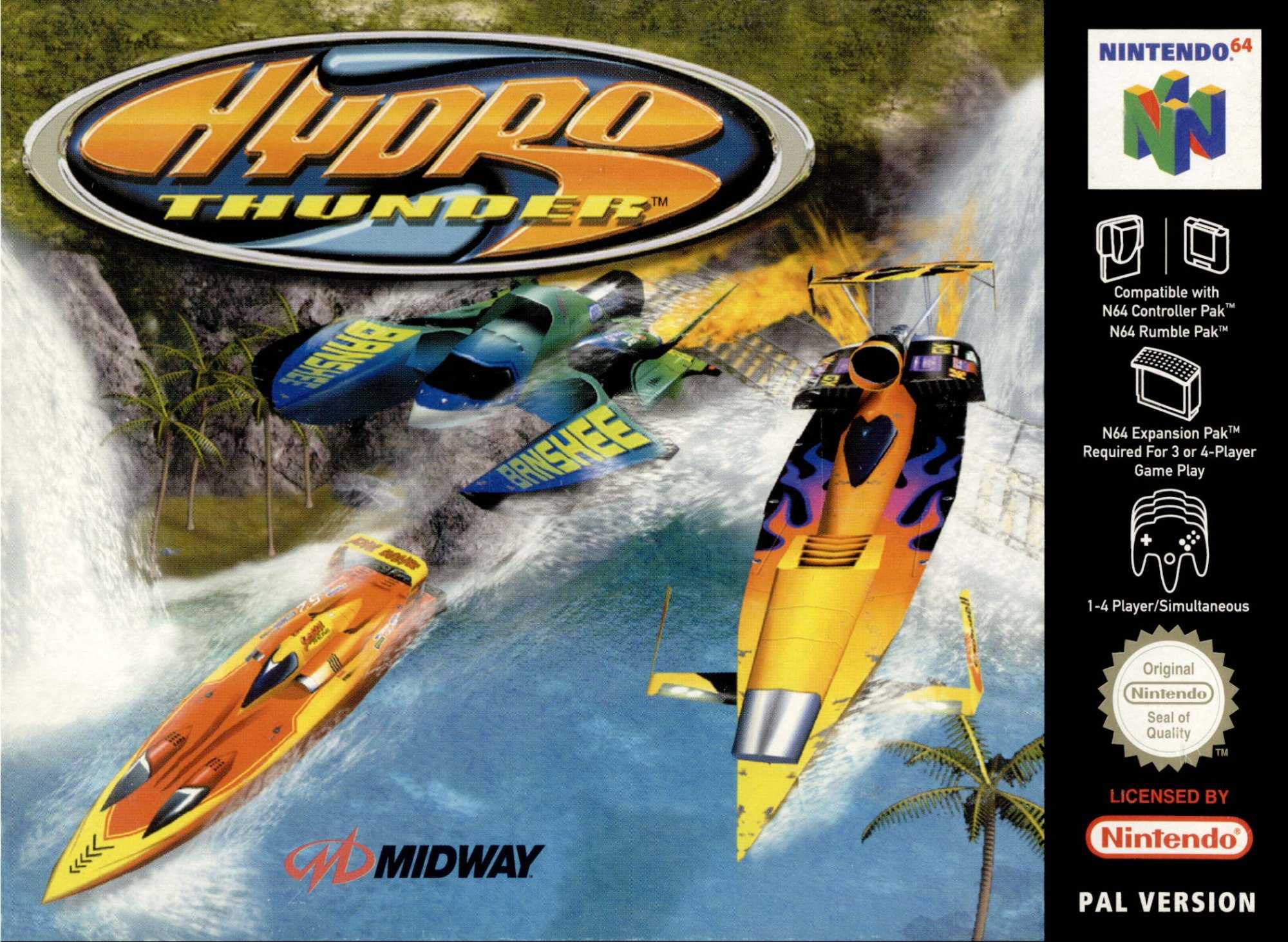 Hydro Thunder N64 game cover art