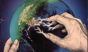 Populous 1989 game cover art