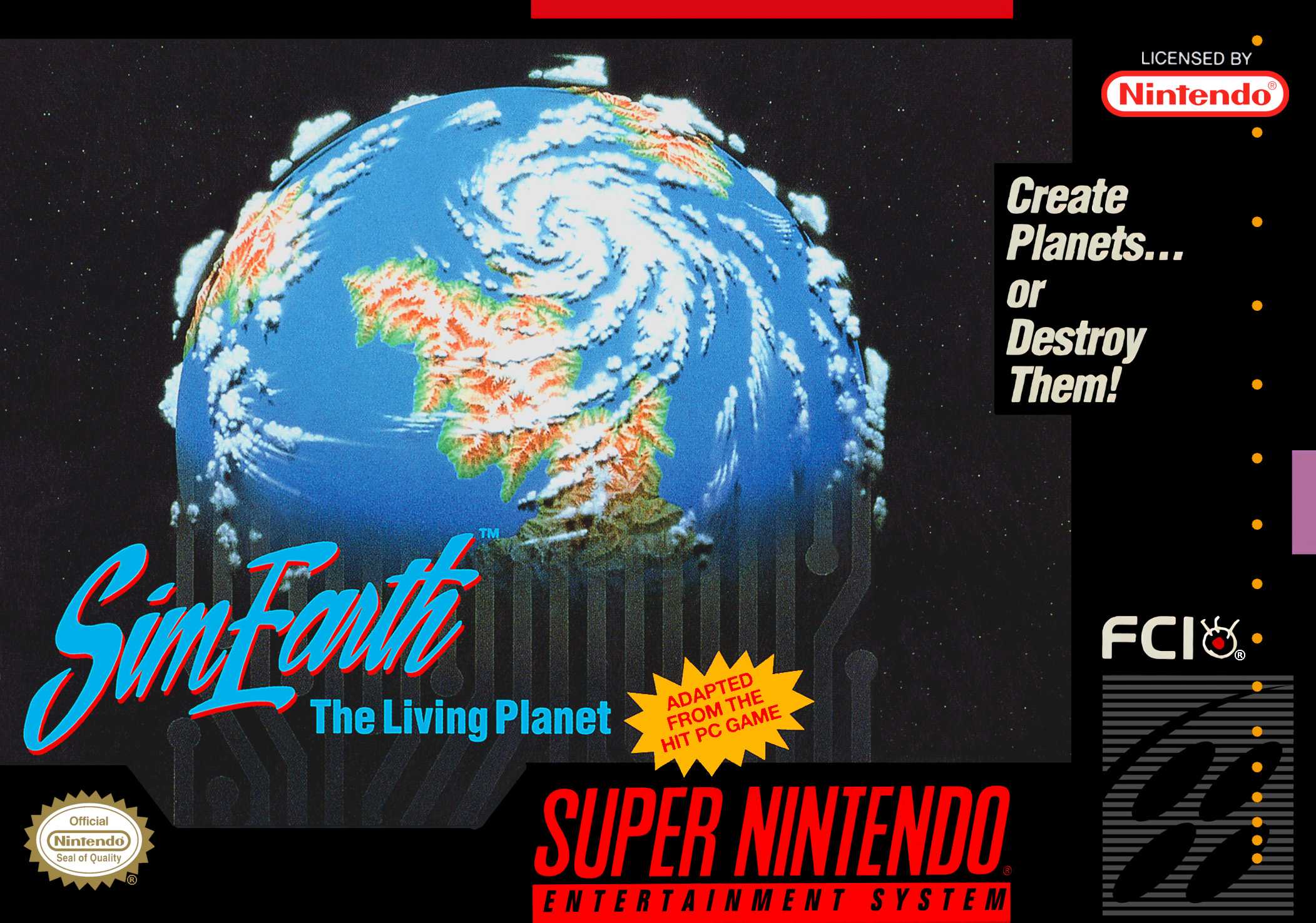 SimEarth The Living Planet SNES cover art