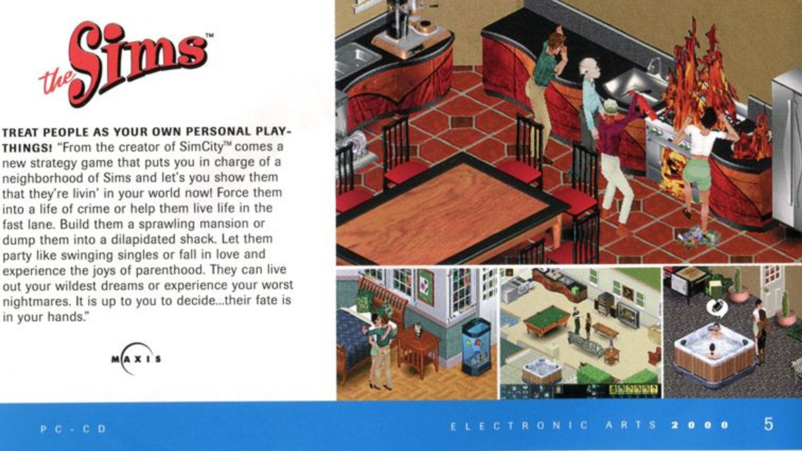 A promotional ad for The Sims before its launch