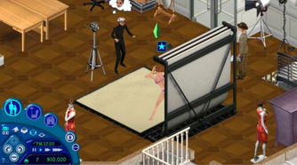 A sim doing a photoshhot