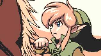 Screeshot for both The Legend of Zelda: Oracle of Ages and Oracle of Seasons of Link riding Epona
