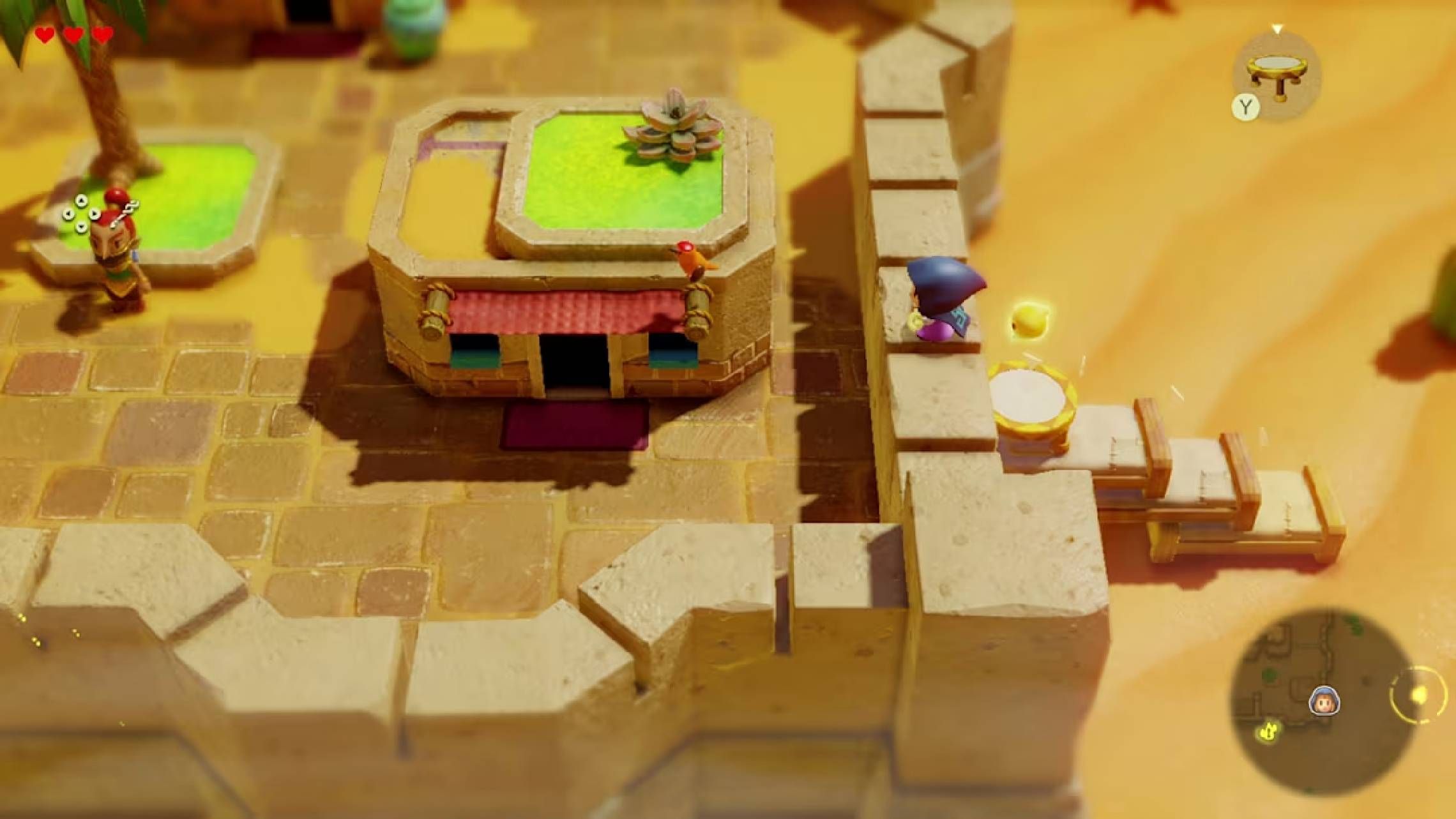 Screenshot of Zelda entering a town from The Legend of Zelda: Echoes of Wisdom