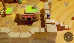 Screenshot of Zelda entering a town from The Legend of Zelda: Echoes of Wisdom