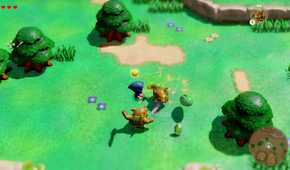 Screenshot of Zelda fighting Moblins in The Legend of Zelda: Echoes of Wisdom
