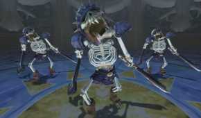 Screenshot of three Stalfos from The Legend of Zelda: Skyward Sword