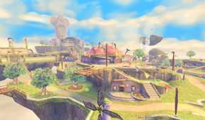 Screenshot of Skyloft from The Legend of Zelda: Skyward Sword