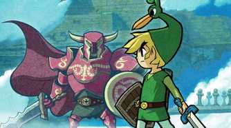 Official artwork of Link fighting from The Legend of Zelda: The Minish Cap