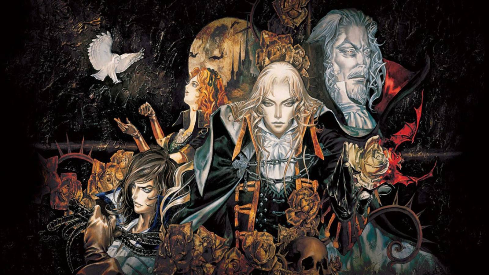 Artwork from Castlevania Symphony of the all the characters