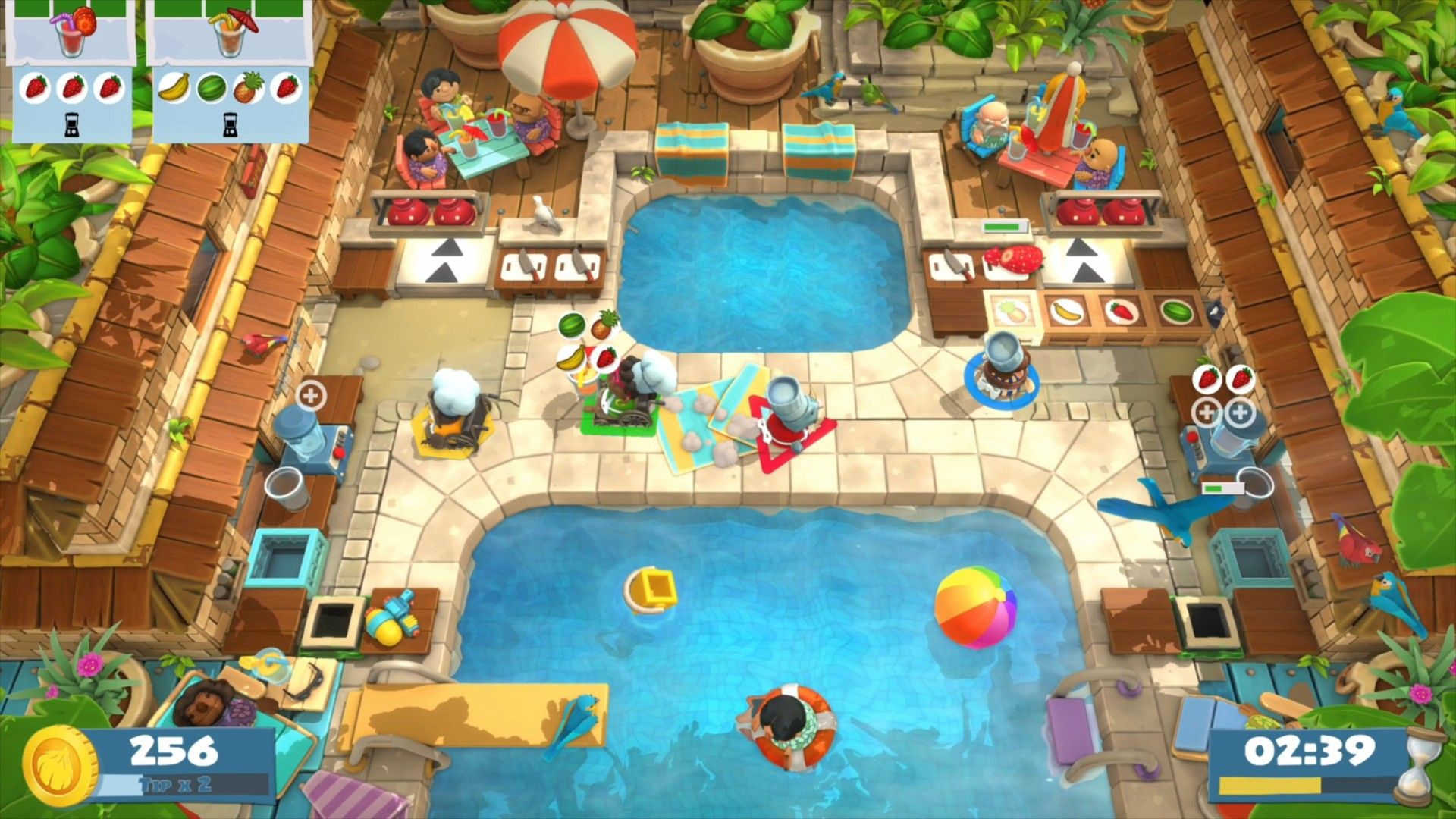 Pool level in Overcooked: All You Can Eat