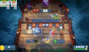Pirate ship kitchen in Overcooked: All You Can Eat