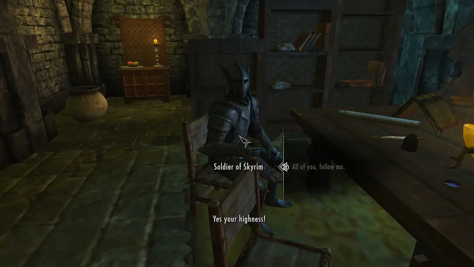 An in-game screenshot of Become High King of Skyrim