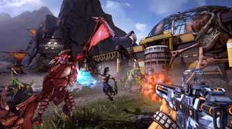Shooting down enemies in Borderlands 2