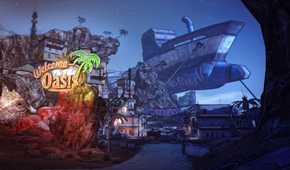 Oasis town screenshot in Borderlands 2