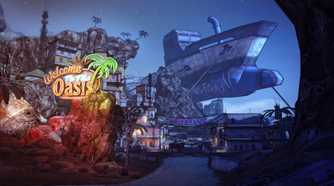 Oasis town screenshot in Borderlands 2
