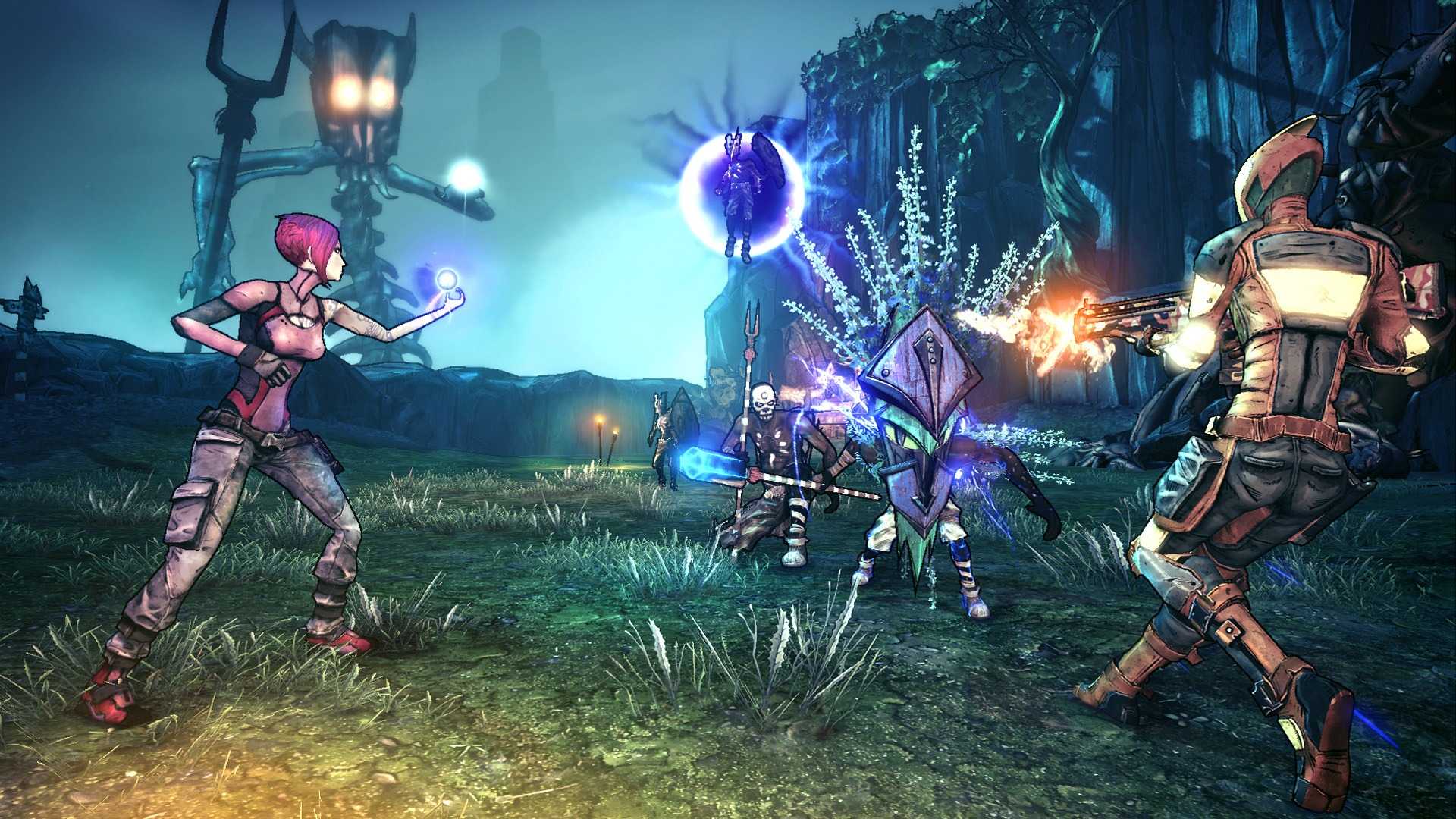 Siren using her powers on an enemy Borderlands 2