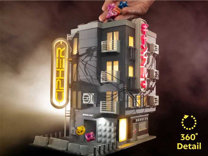 Cyberpunk Dice Tower