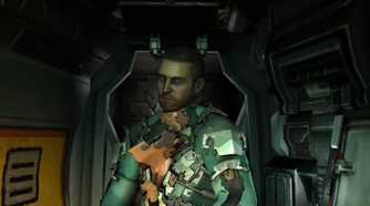 Screenshot from Dead Space 2 of Isaac gearing up