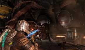 Screenshot from Dead Space 2 of a necromorph
