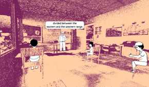 Screenshot from despelote video game of kids attending school in their classroom