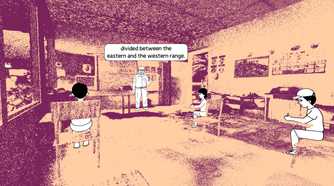 Screenshot from despelote video game of kids attending school in their classroom