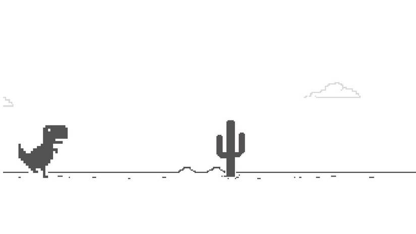 Screenshot of the video game Dinosaur Game