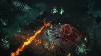 Screenshot of characters fighting enemies in Diablo 4