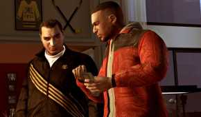 Luis counting money and talking with Yusuf Amir