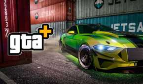 GTA Online Vapid Dominator next to shipping containers