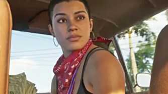GTA VI Lucia sitting in car with cash